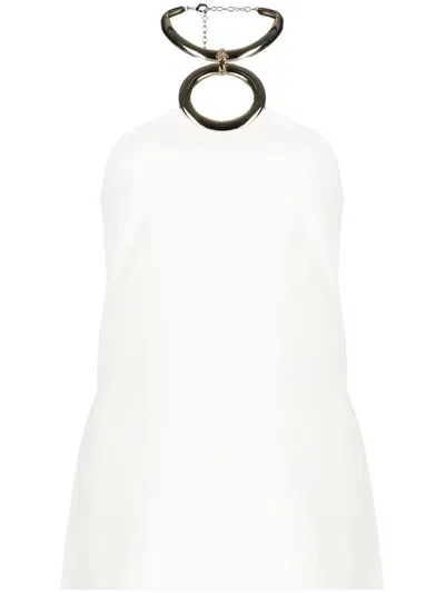 Elie Saab Necklace Top In White