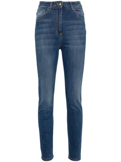 Elisabetta Franchi Skinny Jeans In Blue Denim