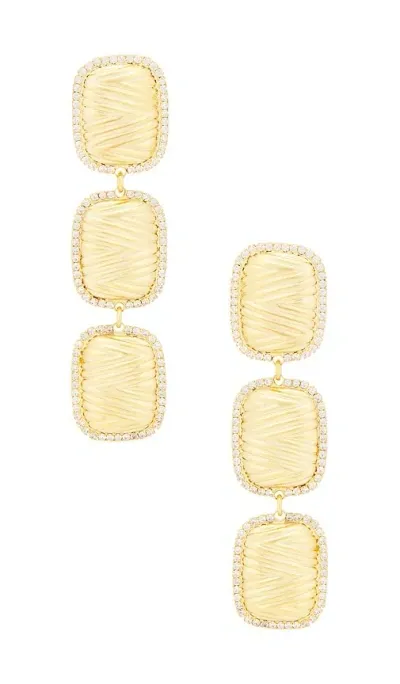 Elizabeth Cole Citrine Earrings In É‡‘è‰²