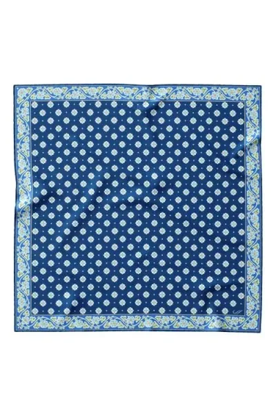 Elizabetta Ducati - Hand Rolled Silk Neckerchief In Marine Blue