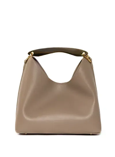 Elleme Boomerang Leather Taupe In Brown