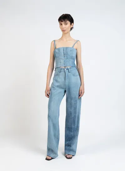 Elleme Denim Cargo Trousers/light Blue