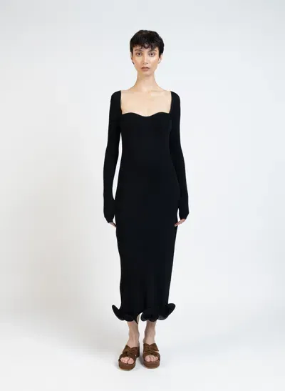 Elleme Long Sleeve Knit Dress/black