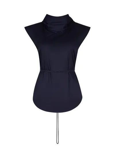 Elleme Open-back Top In Navy