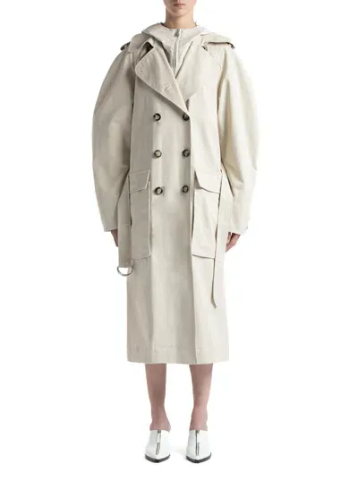 Elleme Pocket Trench Coat Gabardine In Neutral