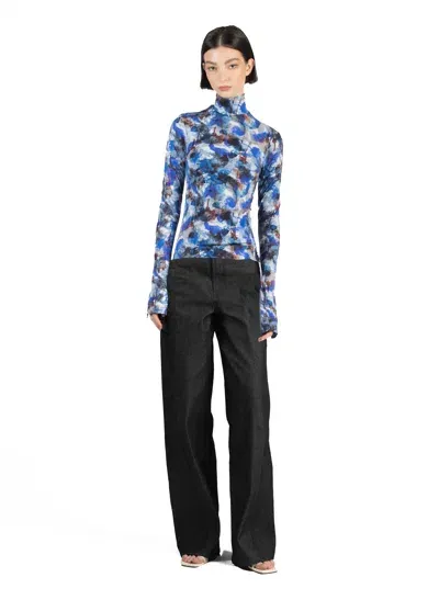 Elleme Printed Turtleneck Top Multicolour