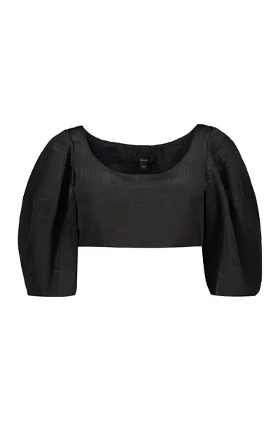 Ellery Cotton-blend Crop Top In Black