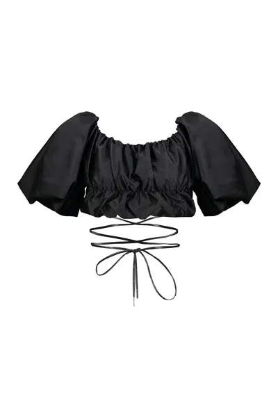 Ellery Technical Fabric Crop Top In Black