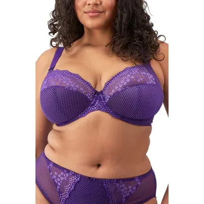 Elomi Charley Full Figure Underwire Convertible Plunge Bra In Iris