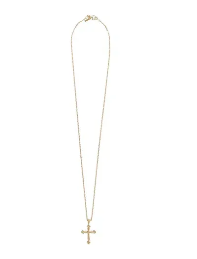 Emanuele Bicocchi Medium Fleury Cross Pendant Necklace In Gold