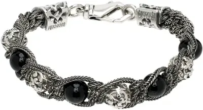 Emanuele Bicocchi Silver Arabesque Shamballa Bracelet