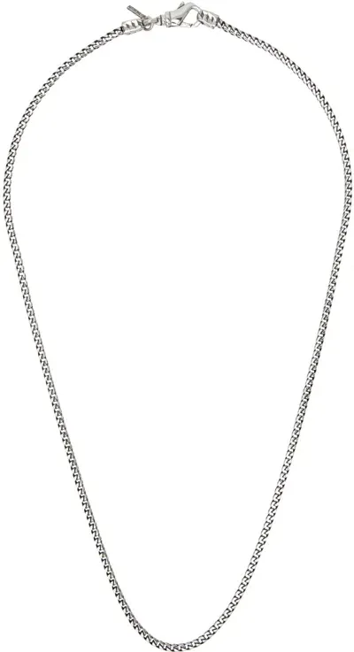 Emanuele Bicocchi Silver Box Chain Necklace