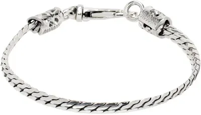 Emanuele Bicocchi Silver Herringbone Chain Bracelet