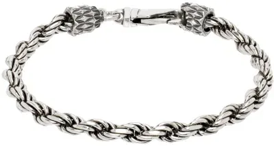 Emanuele Bicocchi Silver Rope Chain Bracelet