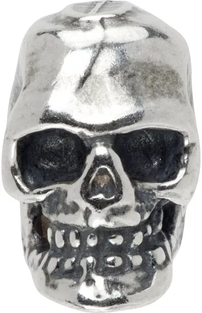 Emanuele Bicocchi Silver Skull Single Stud Earring