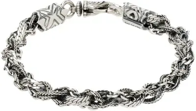 Emanuele Bicocchi Silver Small Round Braid Bracelet