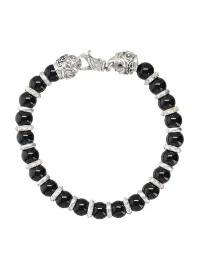 Emanuele Bicocchi Spheres Bracelet In Black