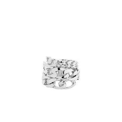 Emanuele Bicocchi Spiral Chain Ring In Silver