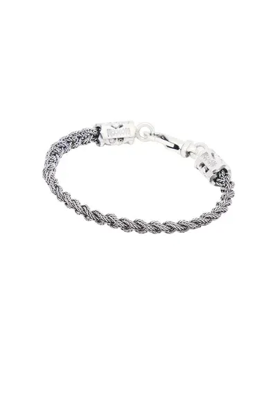 Emanuele Bicocchi Tiny Braided Bracelet In Sterling Silver