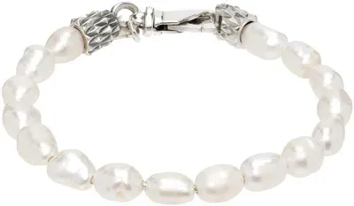 Emanuele Bicocchi White Baroque Pearl Bracelet