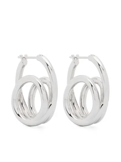 Emili Iris Hoops In Silver