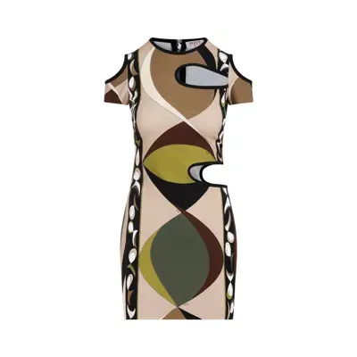 Emilio Pucci Brown Mini Dress For Women