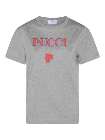 Emilio Pucci Grey Cotton T-shirt