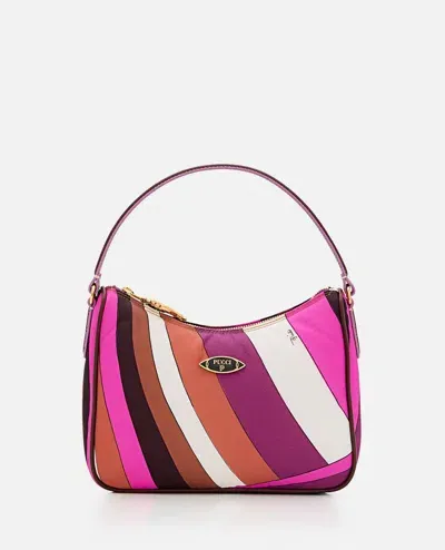 Emilio Pucci Nylon Shoulder Bag In Multicolor