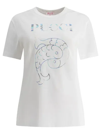 Emilio Pucci T-shirt With Logo In White