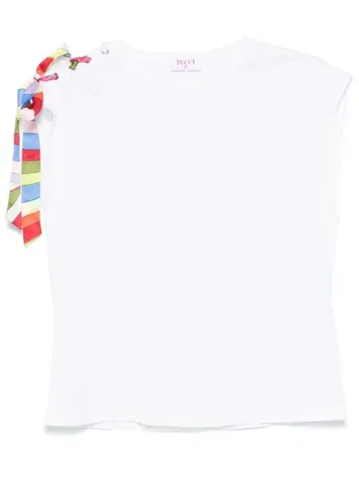 Emilio Pucci Tie Detail T Shirt In White