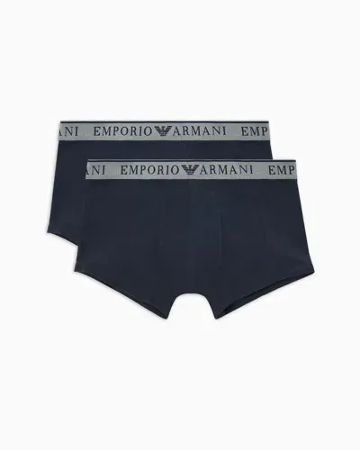 Emporio Armani 2er-pack Shorts Mit Endurance-logo In Blue