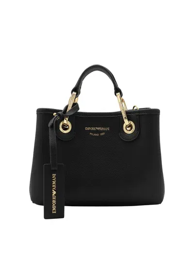 Emporio Armani Black Bag In Negro