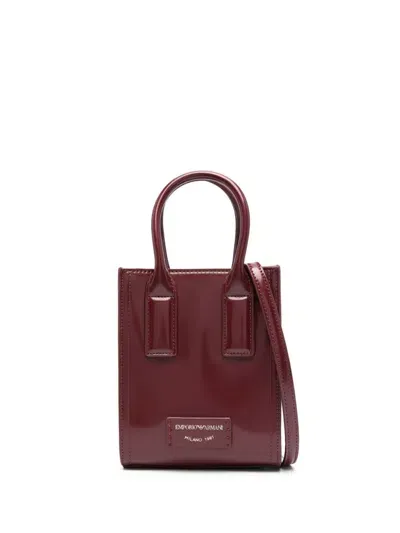 Emporio Armani Brushed Mini Bag In Red