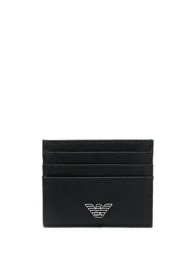 Emporio Armani Logo-plaque Cardholder In Black