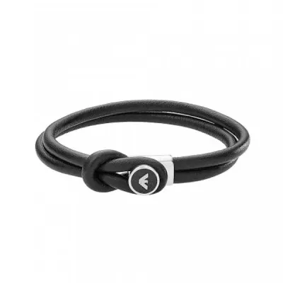 Emporio Armani Jewels Mod. Eagle Logo In Black