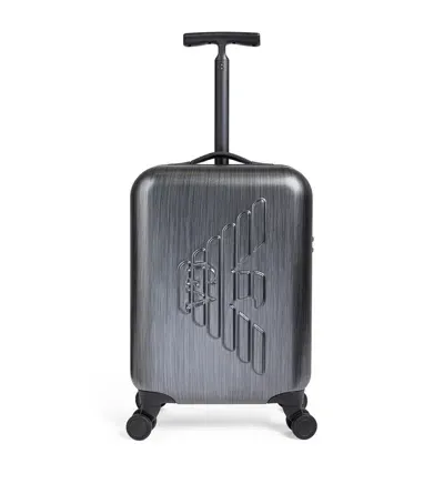 Emporio Armani Logo Suitcase In Grey