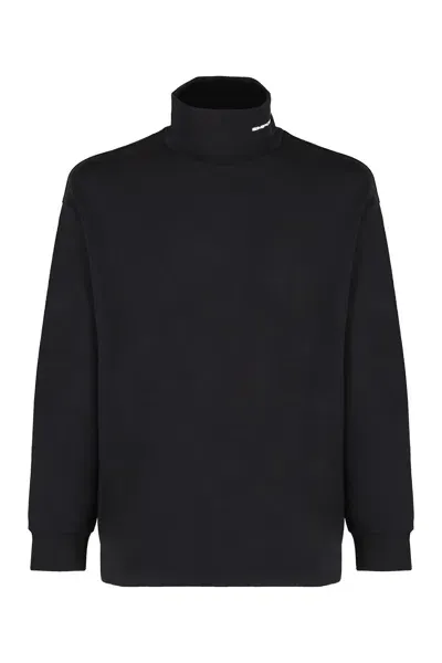 Emporio Armani Long Sleeve Turtleneck In Black