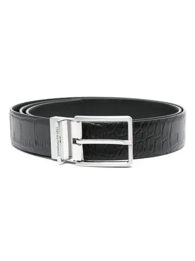 Emporio Armani Man`s Belt In Blue