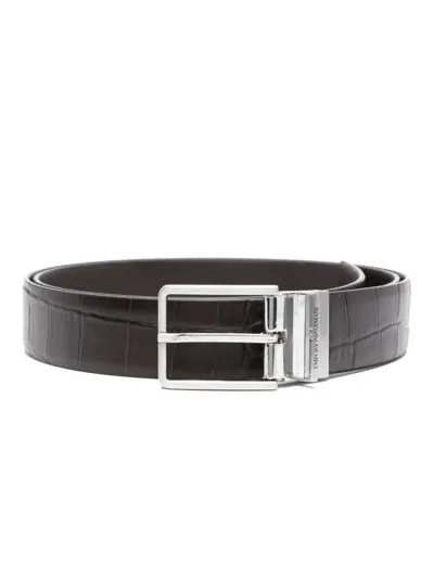 Emporio Armani Man`s Belt In Blue