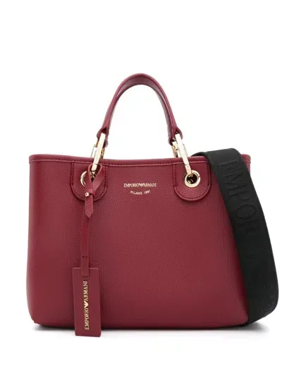 Emporio Armani Shopping Bag In Red