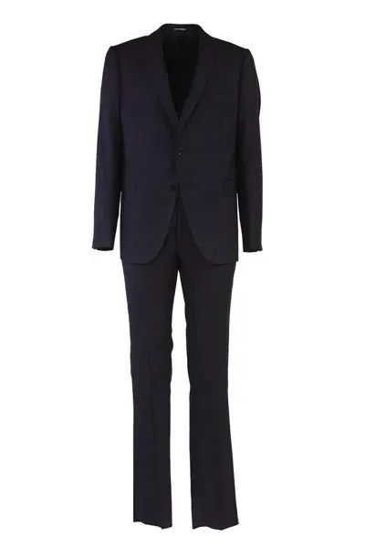 Emporio Armani Single-breasted Suit In Blue