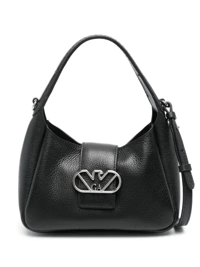 Emporio Armani Small Leather Crossbody Bag In Black