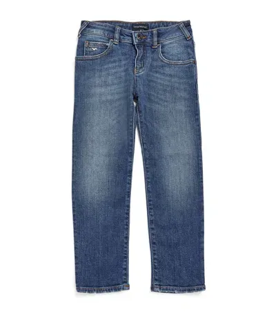 Emporio Armani Kids' Straight Jeans In Blue