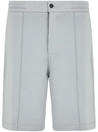 Emporio Armani Straight-leg Bermuda Shorts In Grey