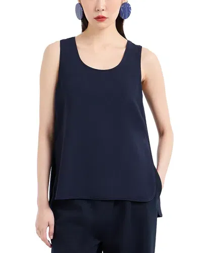 Emporio Armani Stretch Tank In Midnight Blue