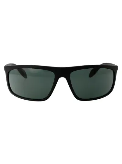 Emporio Armani Sunglasses In 500171 Matte Black/rubber Green