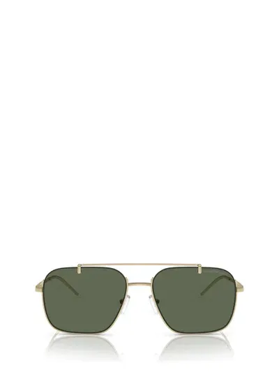 Emporio Armani Sunglasses In Shiny Pale Gold