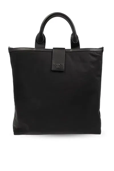 Emporio Armani Sustainability Collection Shopper Bag In Nero