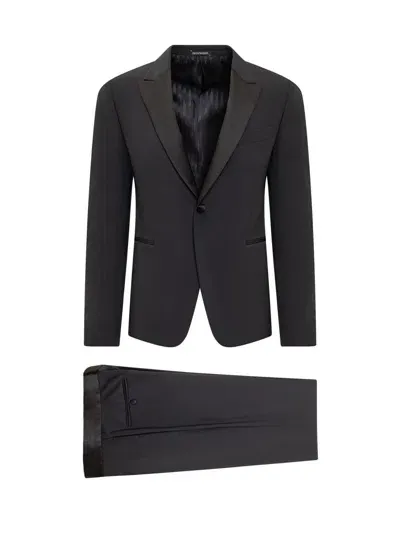 Emporio Armani Two Piece Tuxedo Suit In Blue