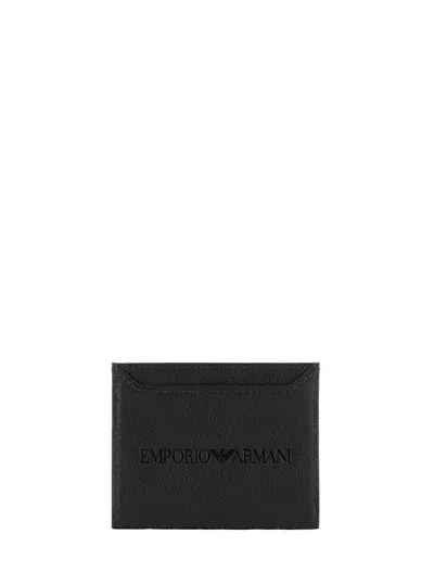 Emporio Armani Wallets In Black